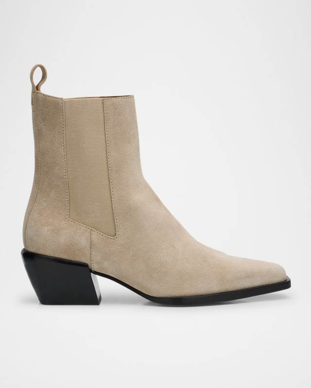 Joni Suede Western Chelsea Booties